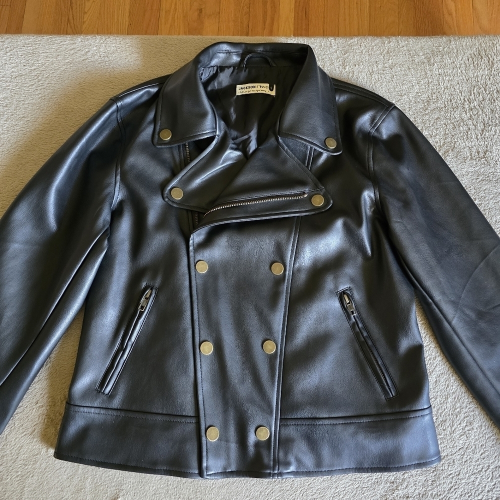 Jackson Rowe Bond Faux Leather Jacket size small - Picture 4 of 16